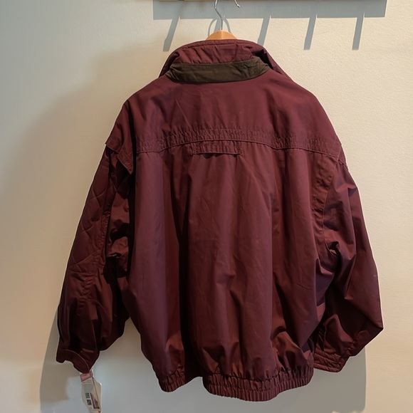Maroon London Fog XL Mens Expedition Gear Vintage Bomber Jacket - with Tags! - Picture 5 of 10